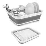 Escurridor De Platos Plegable Secaplatos Color Blanco