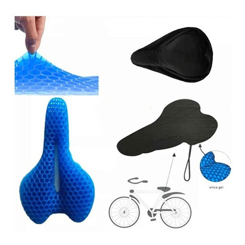 Cojín Gel Bicicletas Sillín Forro Funda Protector Asiento