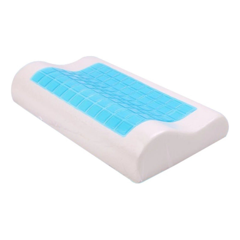 Almohada De Gel Ortopédica Coolpillow Restform Color Blanco/azul