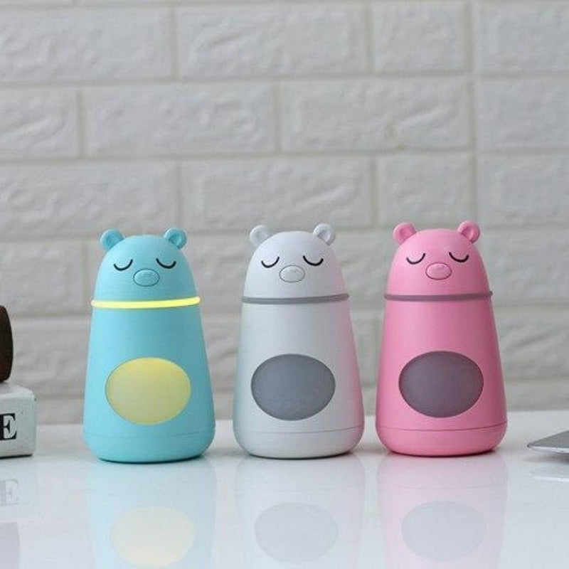 Humidificador Difusor Aromaterapia Usb Oso Luz Led Niños