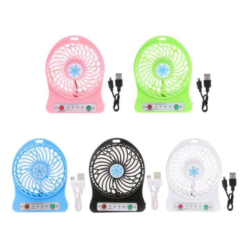 Mini Ventilador Portable De Mesa O De Playa Recargable Usb ®