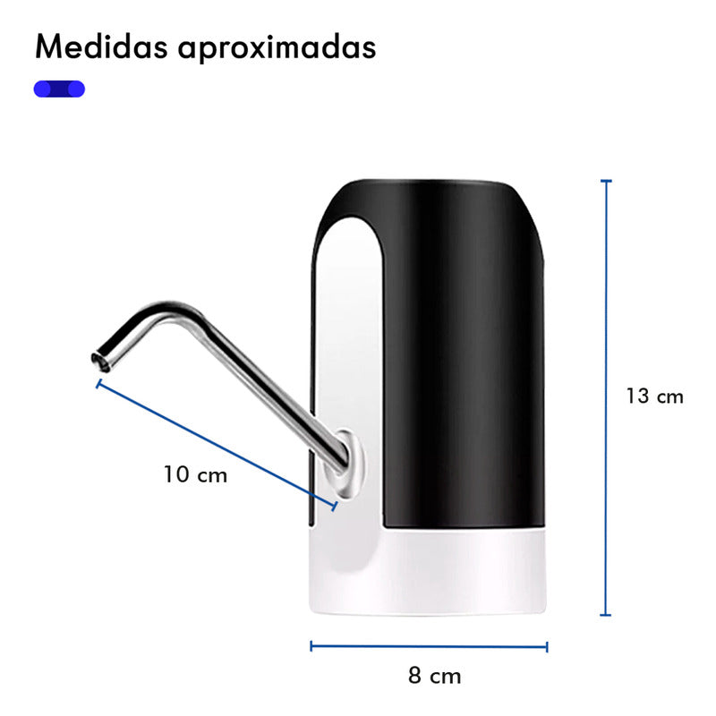 Dispensador De Agua Recargable Para Botellón Bomba Electrica Color Blanco