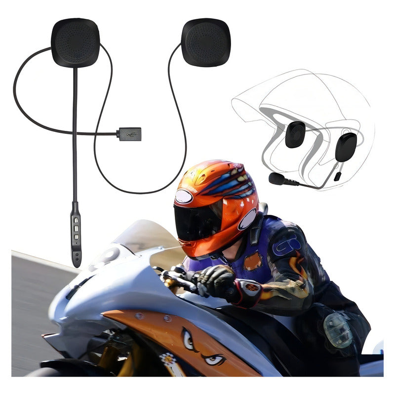 Auricular Inalambrico Para Casco Moto Bt 4.2 C/mic Celular