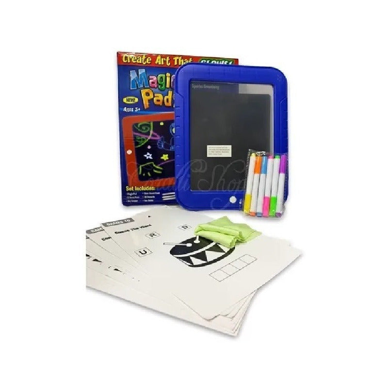 Tableta De Dibujo Con Luz Led Magic Pad 3 Marcadores Gratis