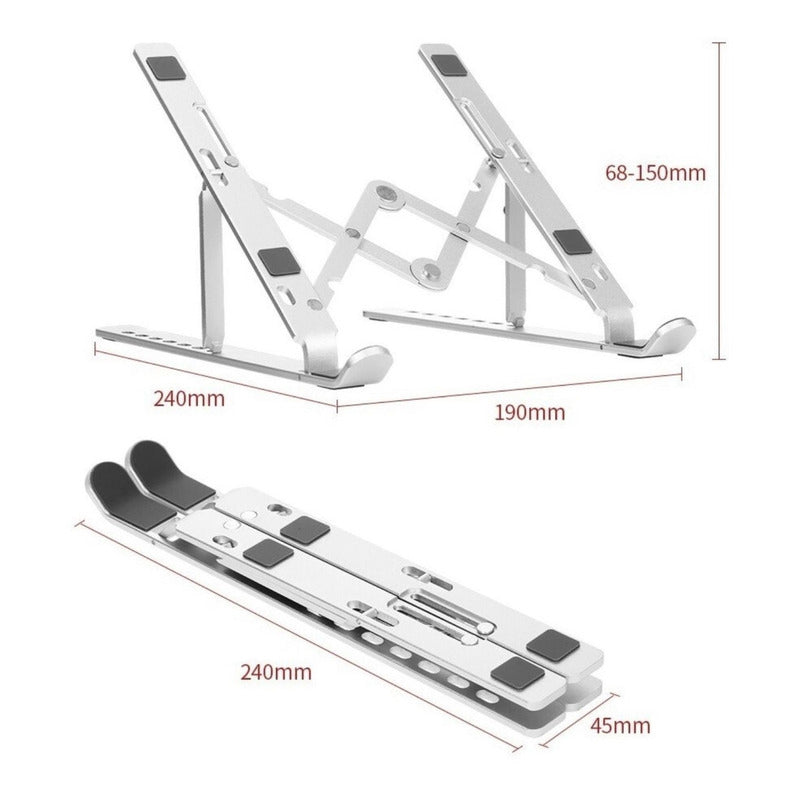 Base Soporte Portátil Laptop Plegable @gs Color Plateado