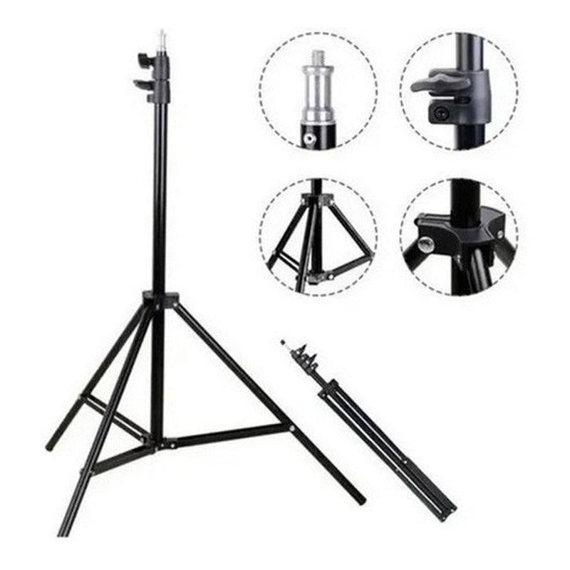 Tripode Stand 2 Metros Para Aro De Luz Camara Flash Softbox