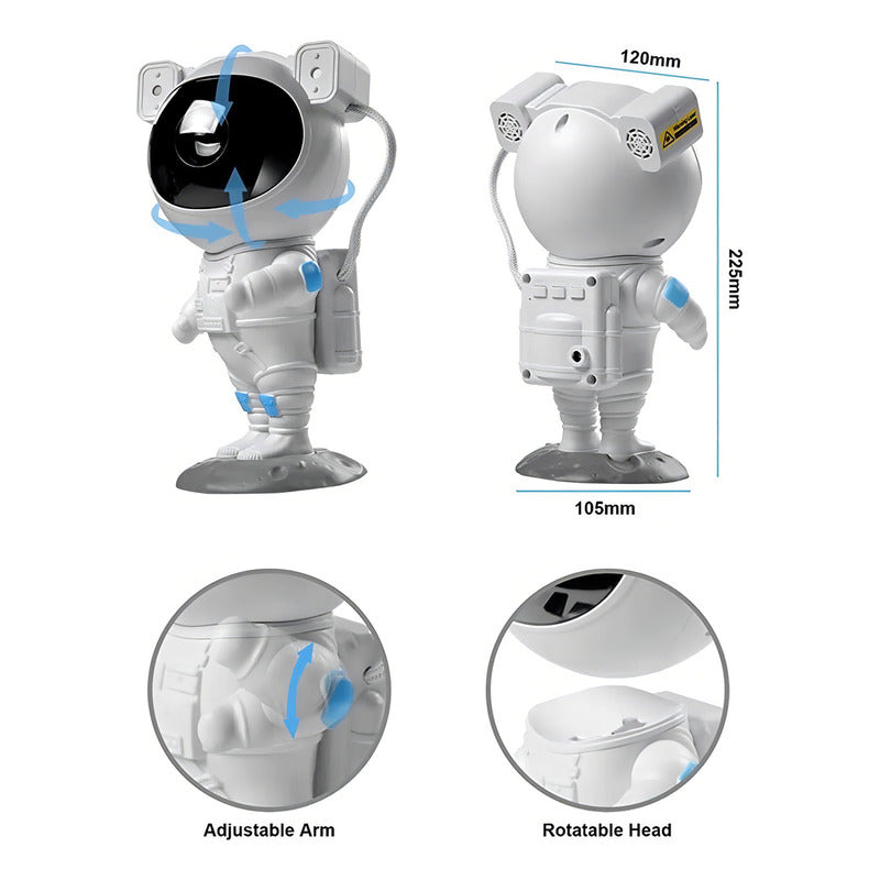 Proyector De Luces Galaxia/nebulosa Diseño Astronauta Morph Estructura Light Pantalla Remote Control