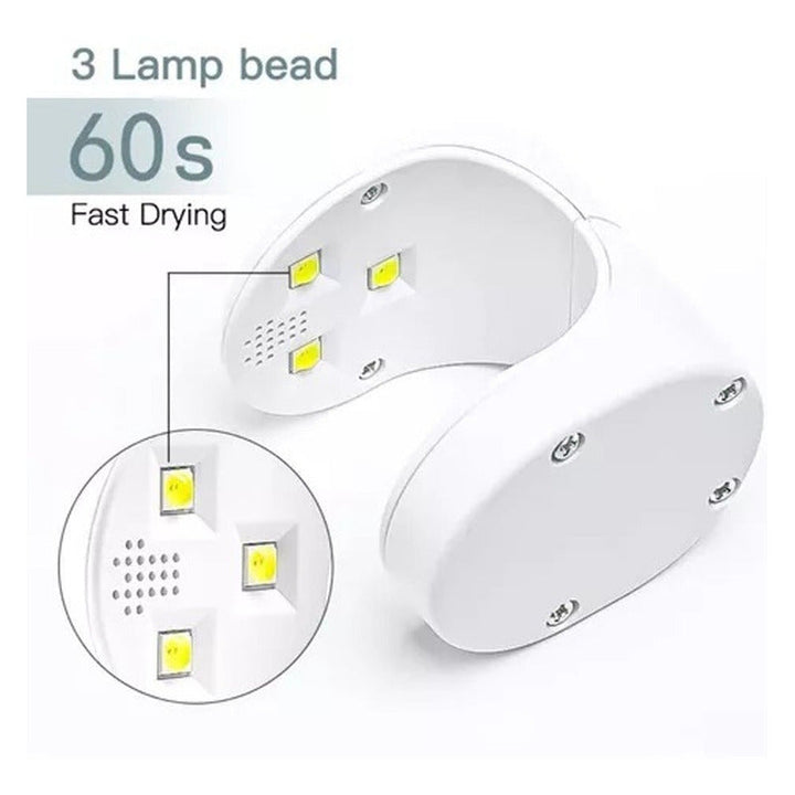 Mini Lampara Uñas Led Gel Acrilico Luz Uv