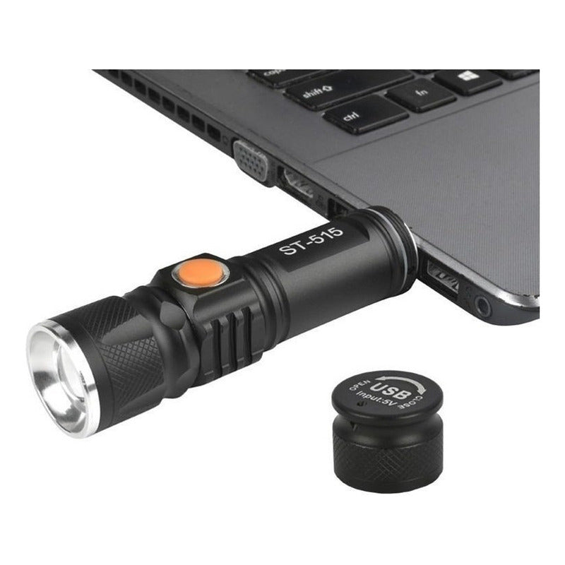 Linterna Recargable Led Tactica Usb Militar