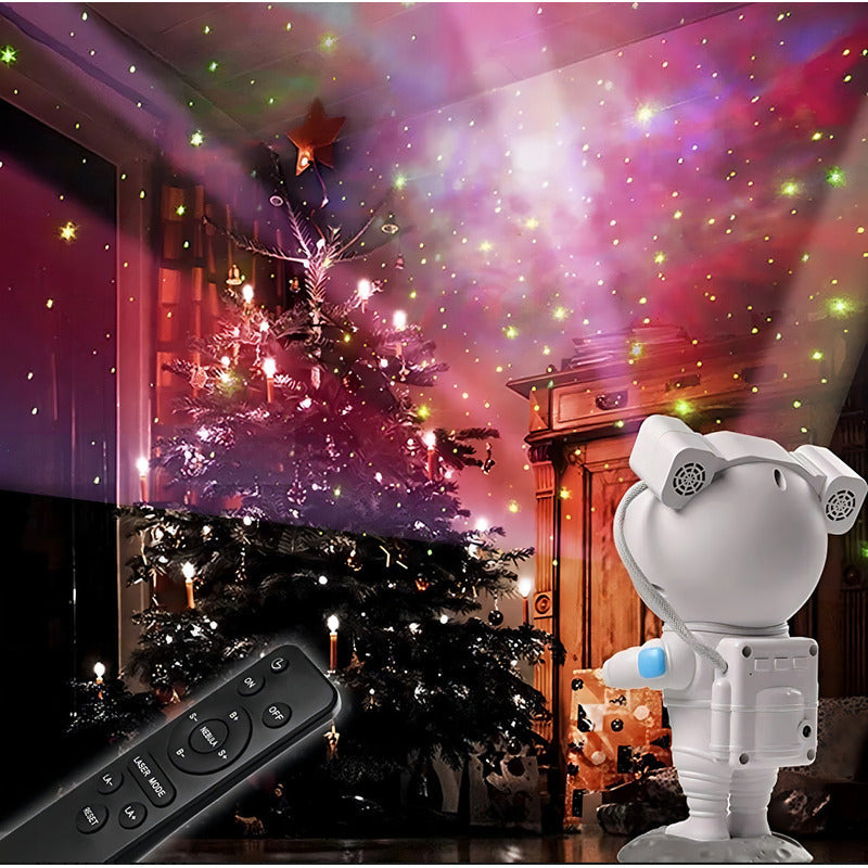 Proyector De Luces Galaxia/nebulosa Diseño Astronauta Morph Estructura Light Pantalla Remote Control