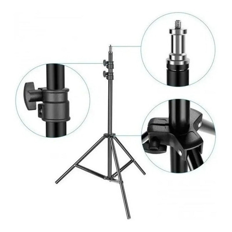 Tripode Stand 2 Metros Para Aro De Luz Camara Flash Softbox