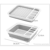 Escurridor De Platos Plegable De Plástico Practico Portatil