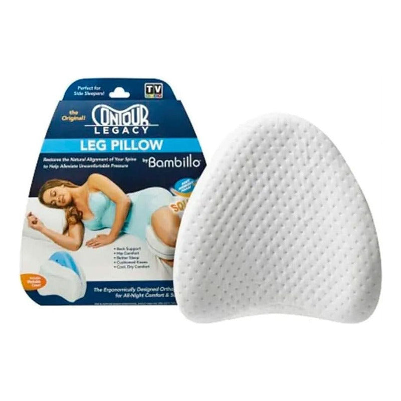 Almohada Para Piernas Rodillas Cojín Ortopédico Ergonómico Color Blanco