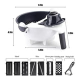 Cortador De Verduras Pica Todo 9 En 1 Escurridor Y Rallador