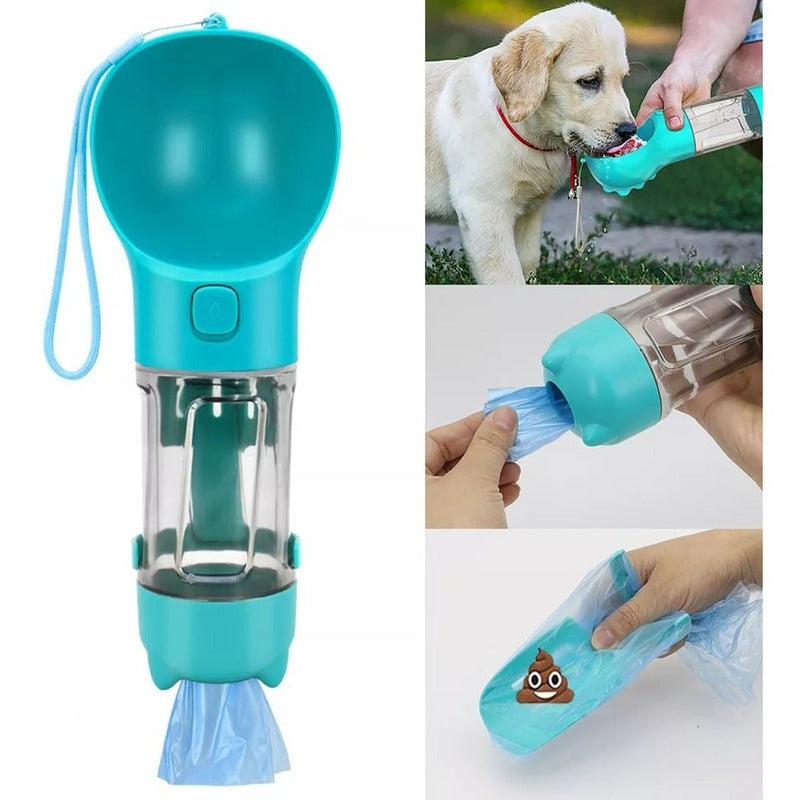 Botella Dispensador De Agua Multiusos 4 En 1 Para Perro