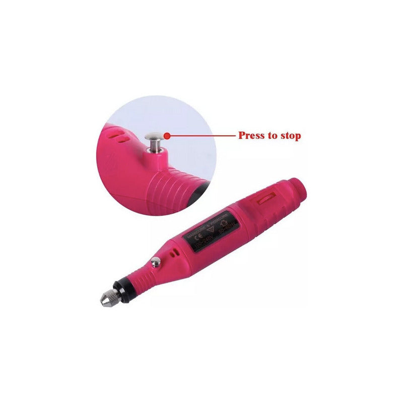 Kit Pulidor Esmeril De Uñas Drill Semiprofesional Pen Type 110v/220v