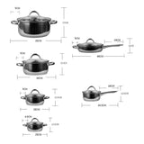 Bateria De Ollas Acero Quirurgico Hoffman Germany 12 Piezas