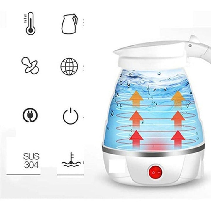 Hervidor D Agua Plegable Tetera Portátil Calentador 600blanc