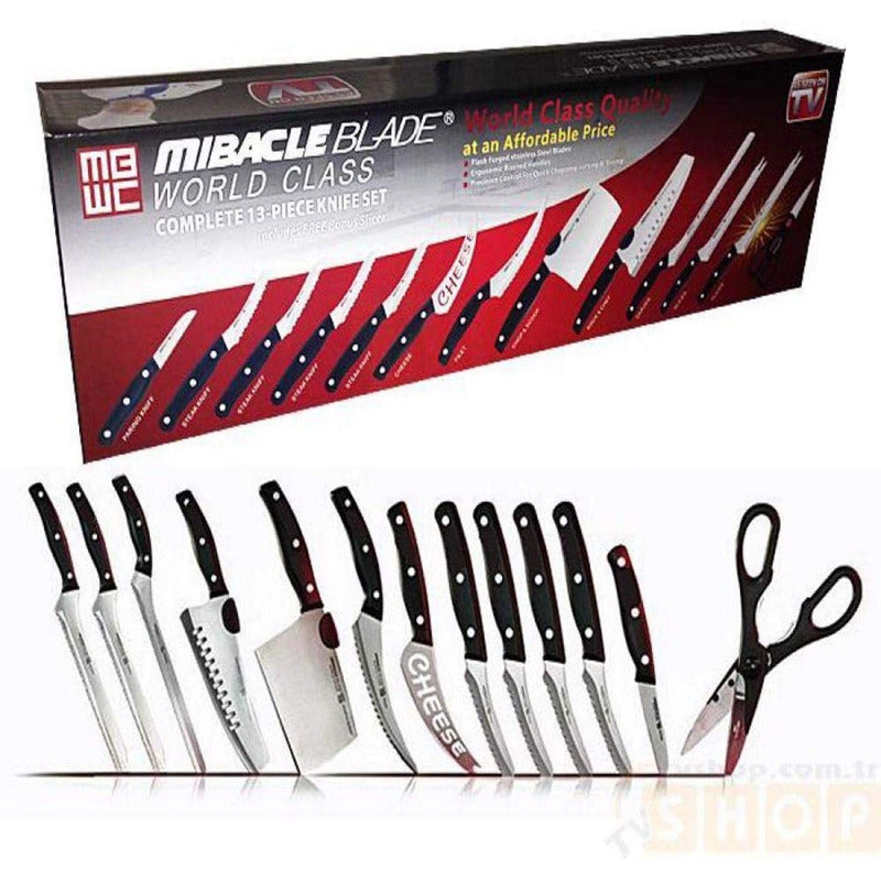 Set De Cuchillos X 13 Piezas Miracle Blade Corte Profesional