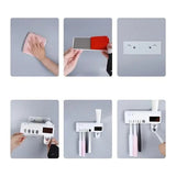 Dispensador Crema Dental + Soporte Esterilizador De Cepillos