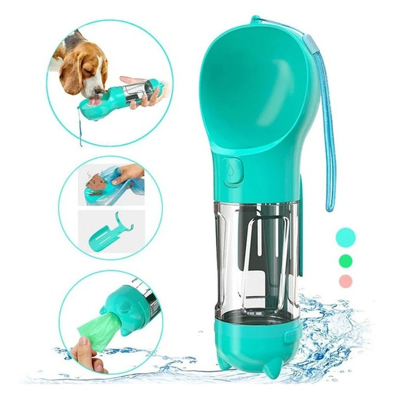 Botella Dispensador De Agua Multiusos 4 En 1 Para Perro