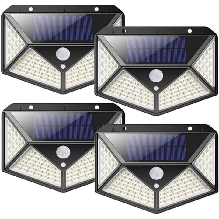 Lampara De Panel Solar Para Exteriores De 100 Led Sensor X2