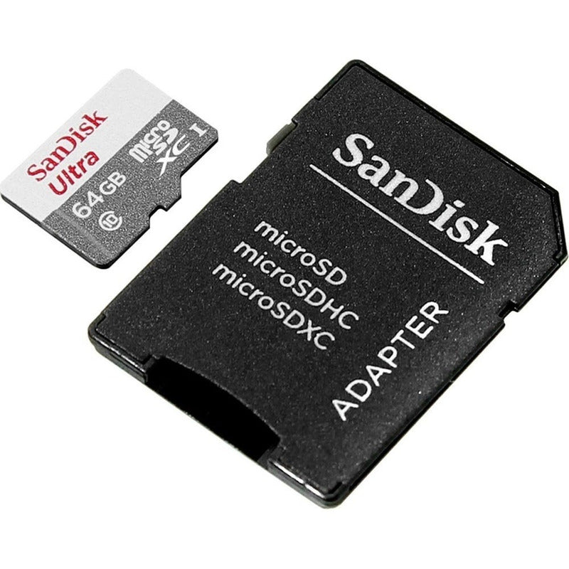 Tarjeta De Memoria  Sandisk Sdsqunr-064g-gn3ma  Ultra Con Adaptador Sd 64gb