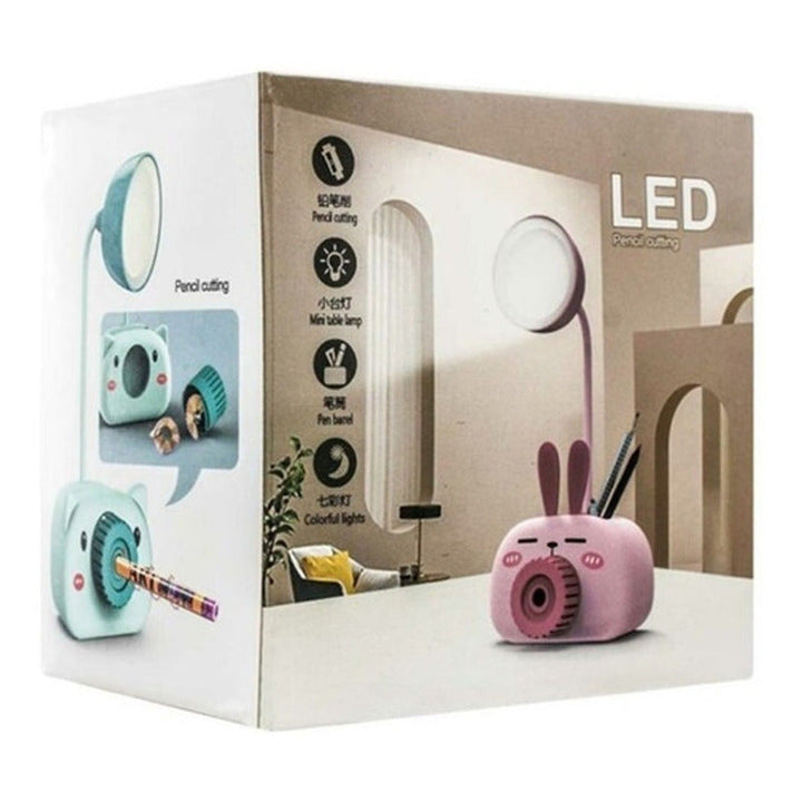 Lampara Led Escritorio Portátil Recargable Con Tajalápiz