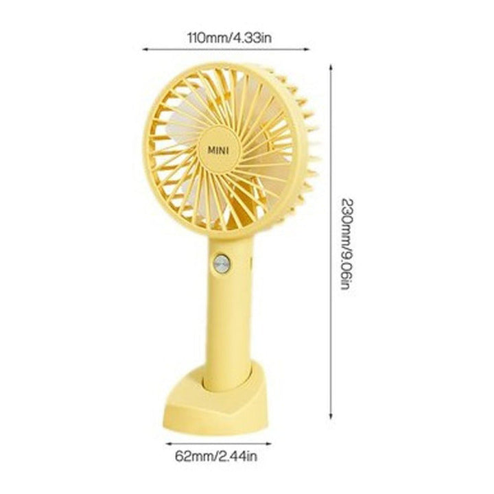 Ventilador Pequeño Recargable Portátil Potente Con Base