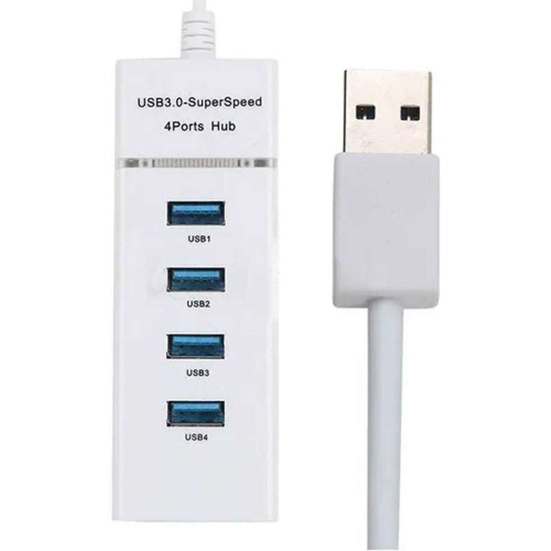 Multi Puerto Hub 4 Puertos Usb 3.0 Luz Led Para Windows-mac