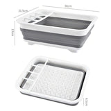 Escurridor De Platos Plegable Secaplatos Color Blanco