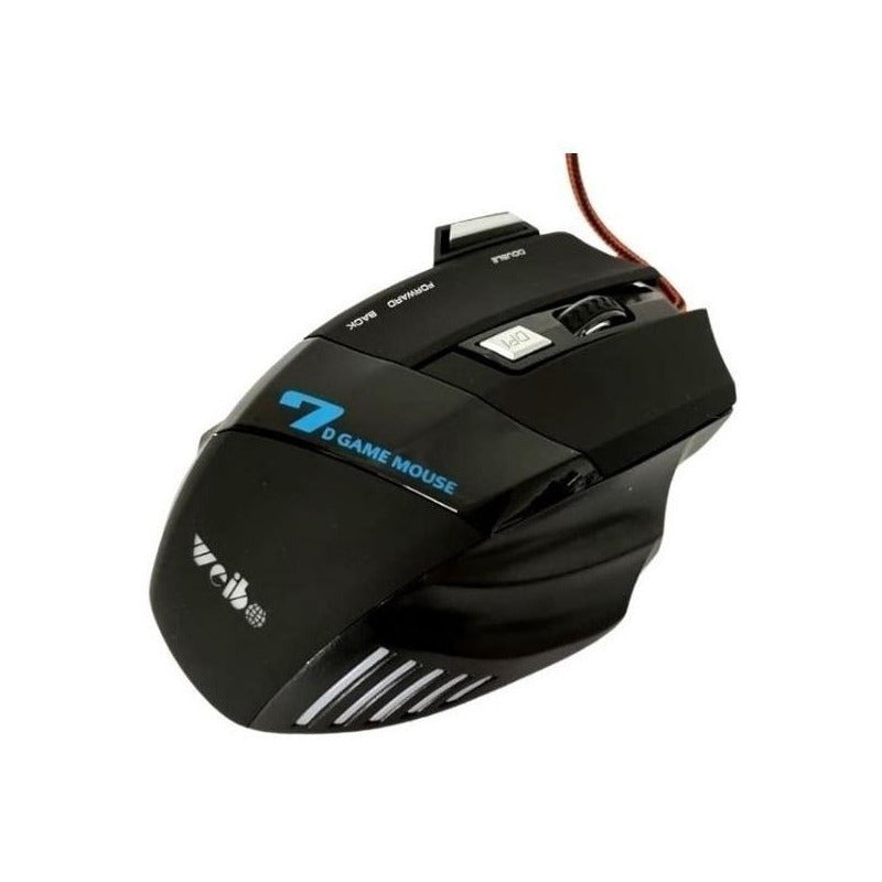 Mouse De Juego Weibo  X7 3200 Dpi Negro