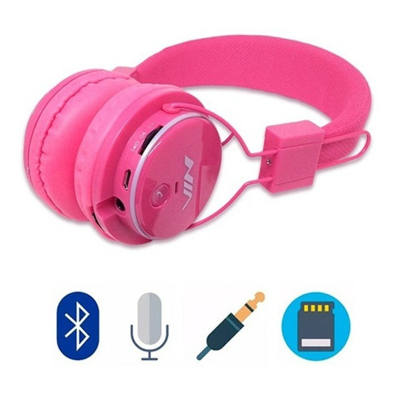 Audifono Bluetooth Nia Original X3 Micro, Sd Radio Rosa