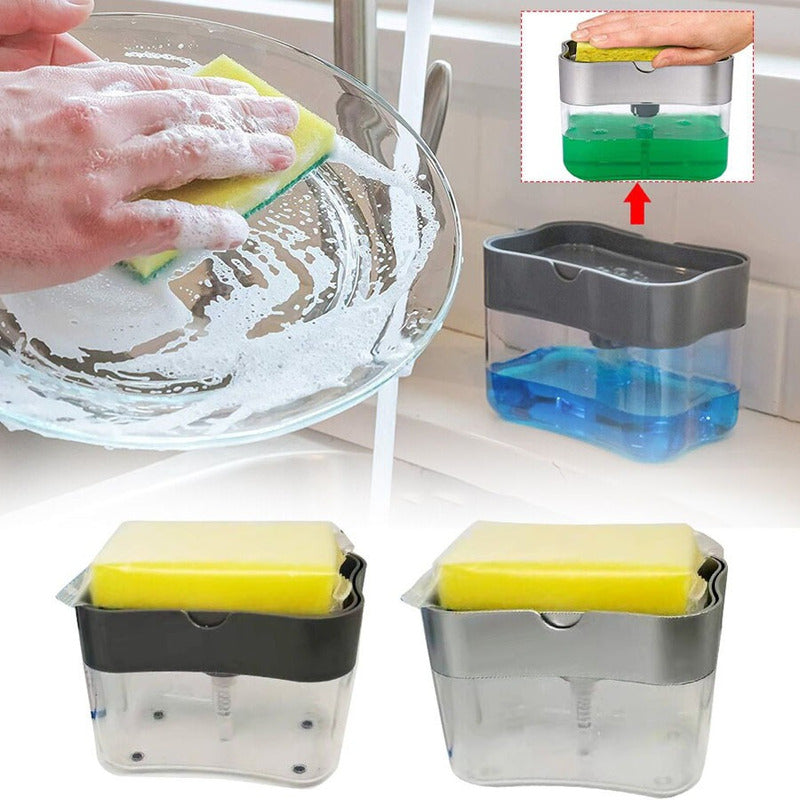 Dispensador De Jabon Líquido  + Esponja Para Ayudin - Cocina Color Referencial