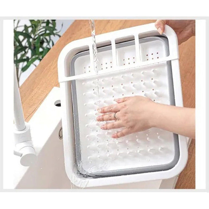 Escurridor De Platos Plegable De Plástico Practico Portatil