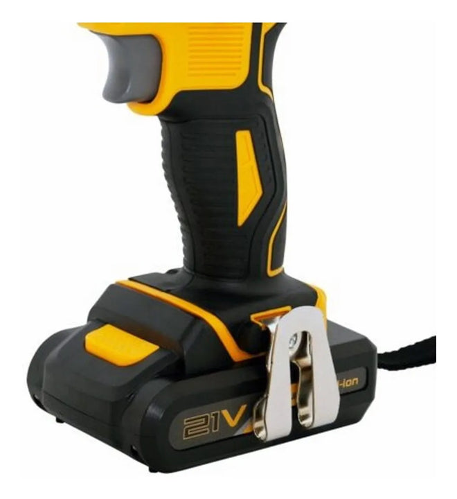 Taladro Percutor Inalambrico 1/2 21v Furius Fcd21 + Maleta Naranja