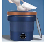 Lavadora Plegable Con Desagüe Y Centrifugado 10 Litros 60w Color Azul Oscuro