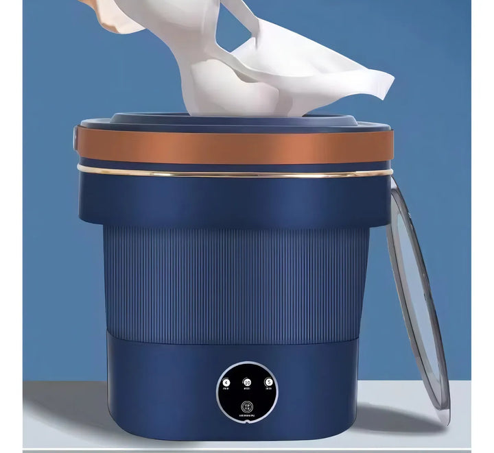 Lavadora Plegable Con Desagüe Y Centrifugado 10 Litros 60w Color Azul Oscuro
