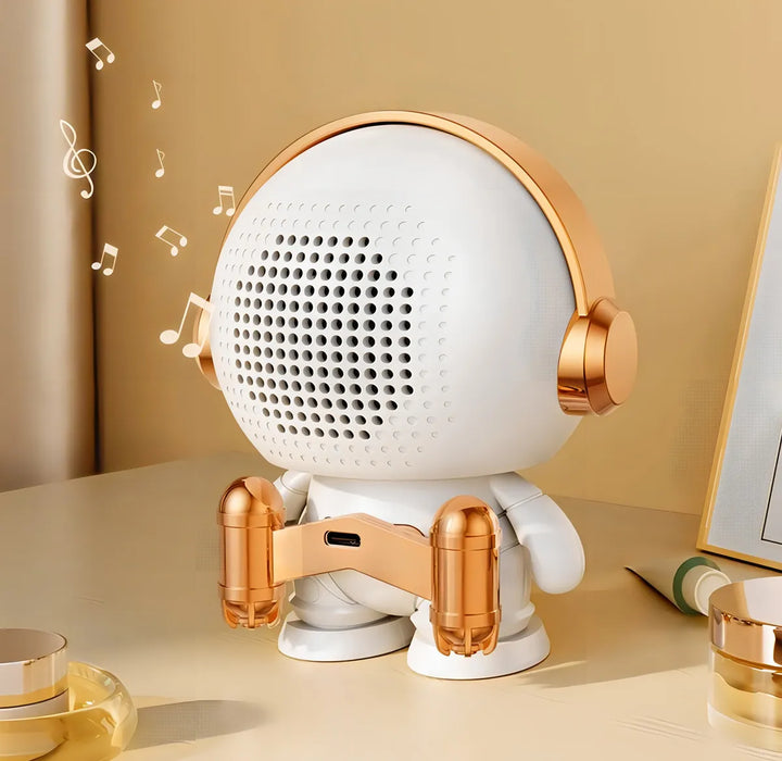 Parlante Bluetooth Astronauta Sound K-29 Luces Bluetooth Color Blanco