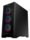 Chasis Gamerjx121 Dark Steel E-atx + 6fans Argb Negro