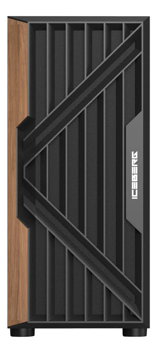 Chasis Caja Gamer Iceberg Wood Vector 7 Ventiladores Argb Negro