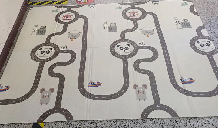 Tapete Extra Grande Plegable Para Bebé 200x180 Cm Doble Faz