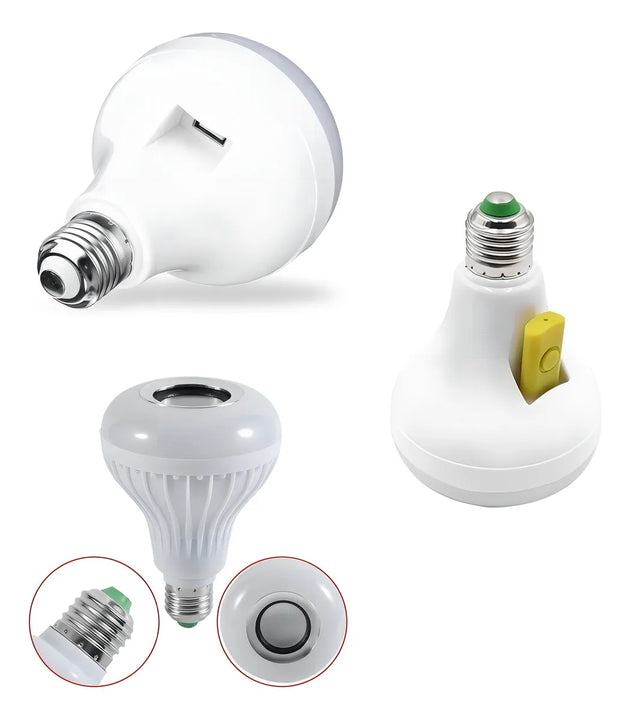 Bombillo Parlante Con Bluetooth Multicolores Súper Oferta. Color Blanco