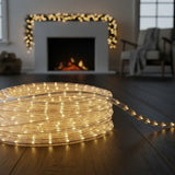 Manguera Led 3 Vias Luces Navideñas X 10mt Blanco Calido