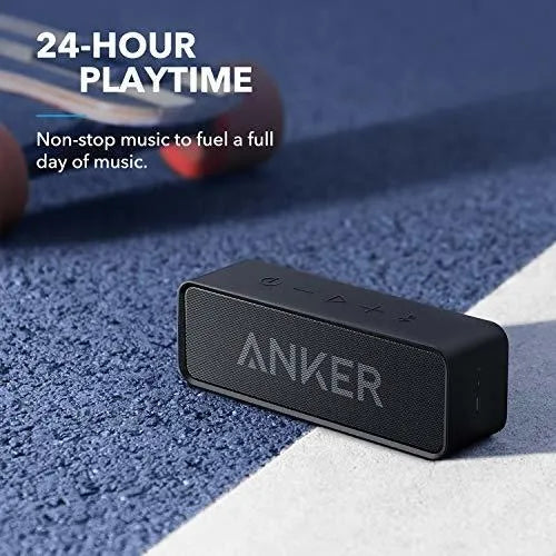 Altavoz Bluetooth Anker Soundcore Color Negro Mejorado Ipx5 A Prueba De Agua Sonido Estéreo Reproducción De 24 Horas Altavoz Inalámbrico Portátil Batería Recargable Para El Hogar Aire Libre