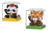 Bloques Armables Niños Adultos Construcción Combo Oso Panda + Gato De La Suerte Cubo Tipo Rompecabezas Didácticos Coleccionables Fichas Pequeñas Creatividad Motricidad Regalo Juego Destrezas