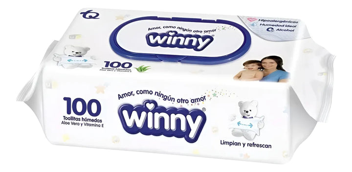 Toallitas Winny Aloe Vera X100 Unidades X12 Paquetes
