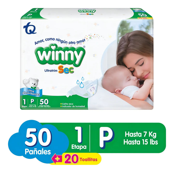 Panal Winny Ultratrim Etapa 1 X 50und + 20 Toallitas