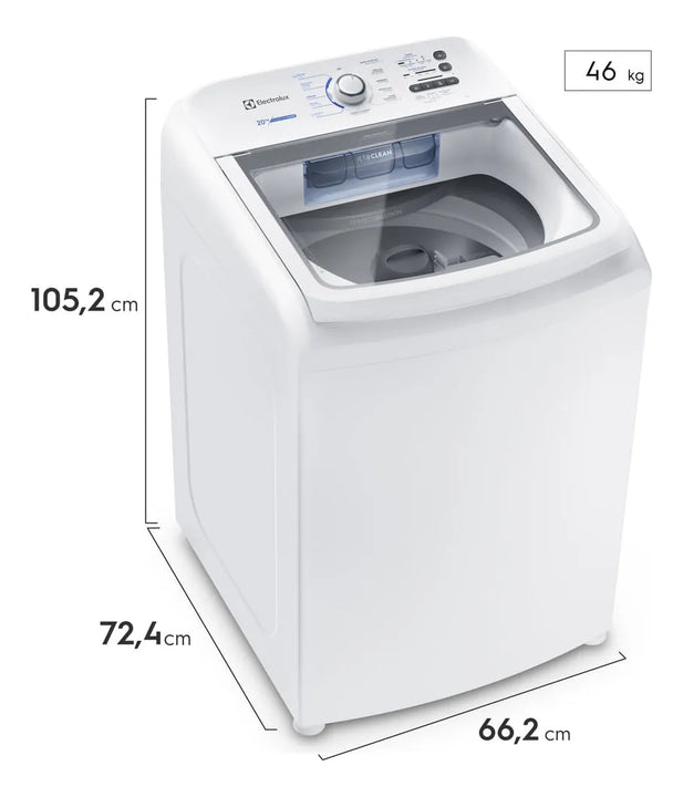 Lavadora Electrolux Carga Superior 20kg Con Agitador Lb20a Blanco