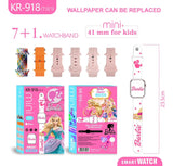 Combo Mini Reloj Para Niños Kr-918 7 En 1 Personajes - Según Disponibilidad